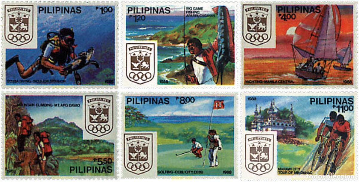 Selos: 40961 MNH FILIPINAS 1988 SEMANA OLIMPICA