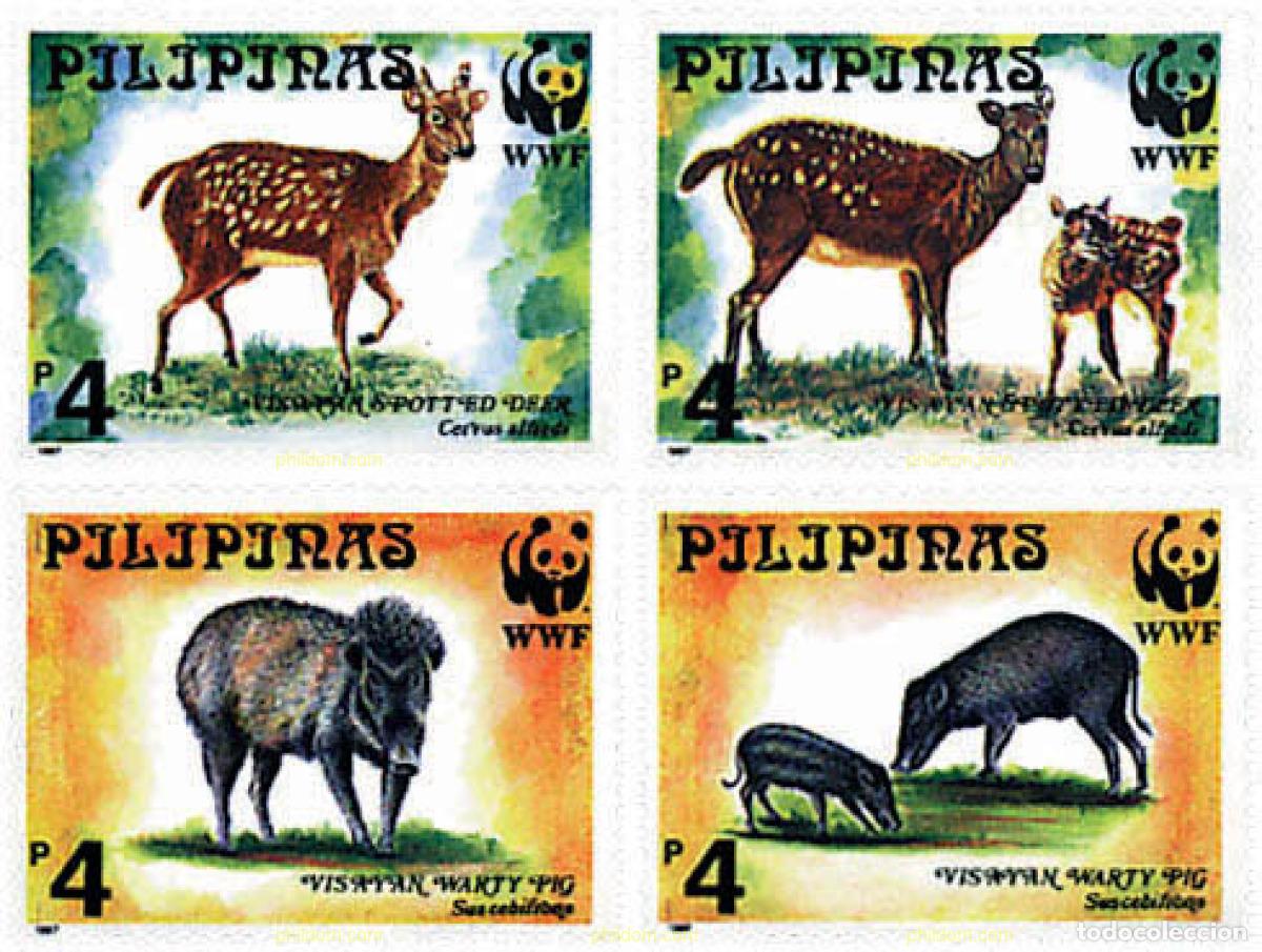 Stamps: 74534 MNH FILIPINAS 1997 CIERVO MANCHADO DE FILIPINAS, CERDO VERRUGOSO DE BISAYAS