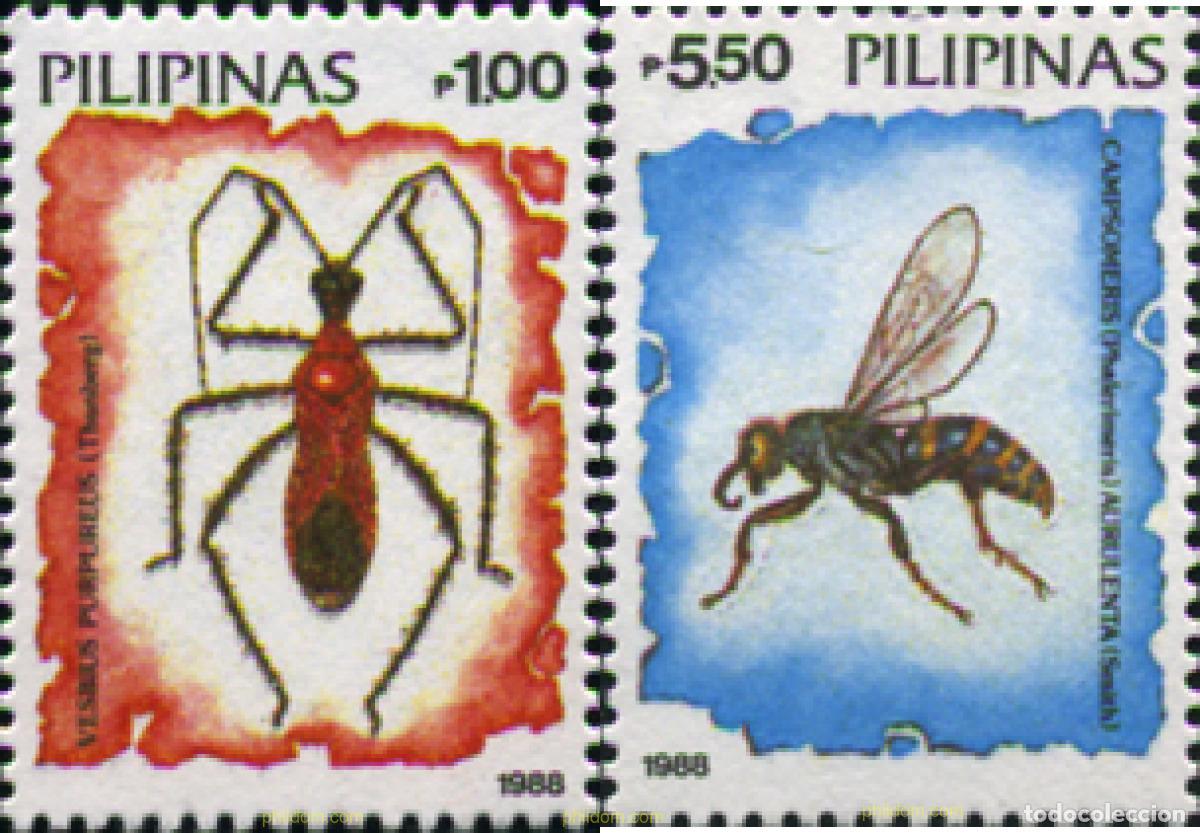 Stamps: 48382 MNH FILIPINAS 1988 INSECTOS