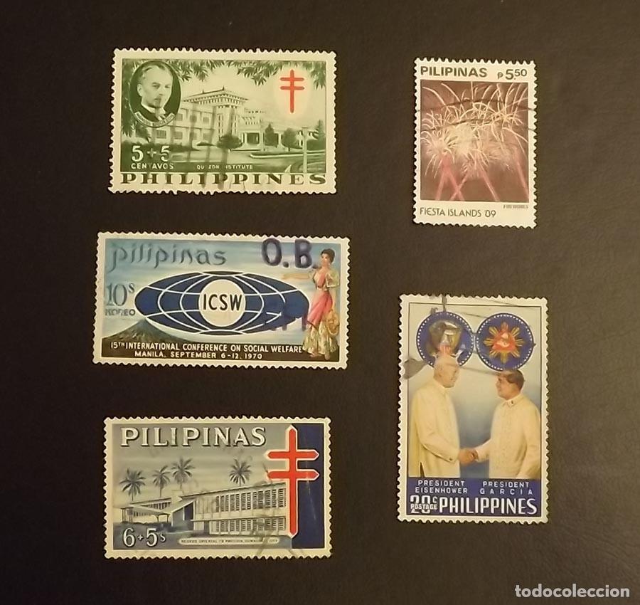 Stamps: 5 sellos de Filipinas