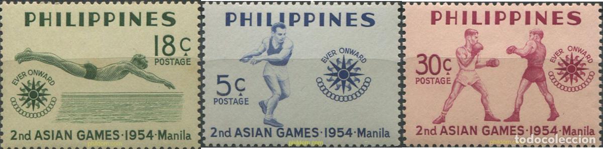 Briefmarken: 27258 MNH FILIPINAS 1954 2 JUEGOS ASIATICOS EN MANILA.