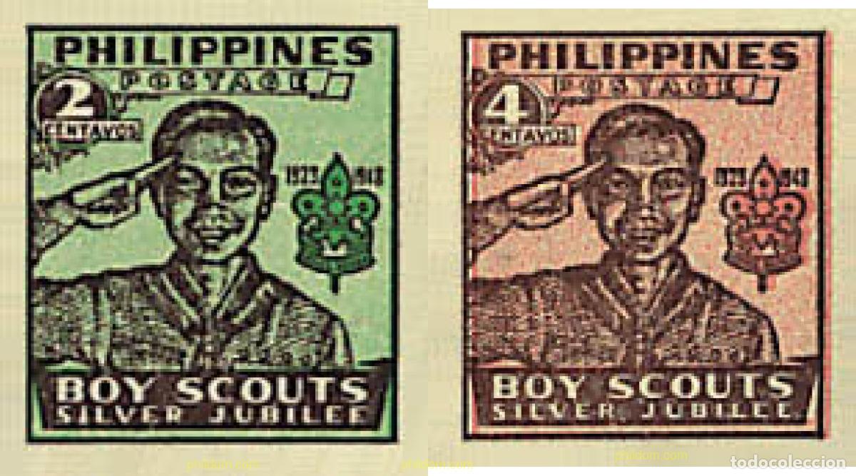 Sellos: 18923 FILIPINAS 1948 25 ANIVERSARIO DEL ESCULTISMO