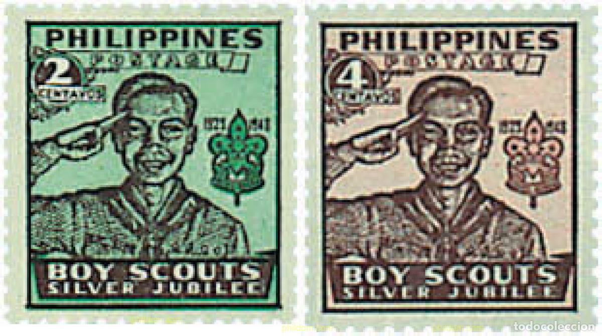 Sellos: 38342 FILIPINAS 1948 25 ANIVERSARIO DEL ESCULTISMO