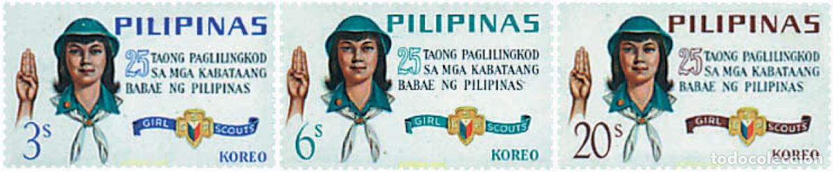 Sellos: 38663 MNH FILIPINAS 1966 25 ANIVERSARIO DEL ESCULTISMO FEMENINO