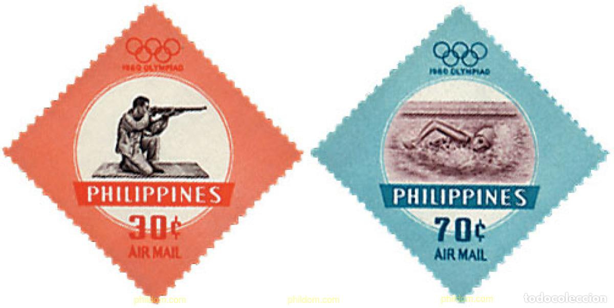 Sellos: 594455 MNH FILIPINAS 1960 17 JUEGOS OLIMPICOS VERANO ROMA 1960