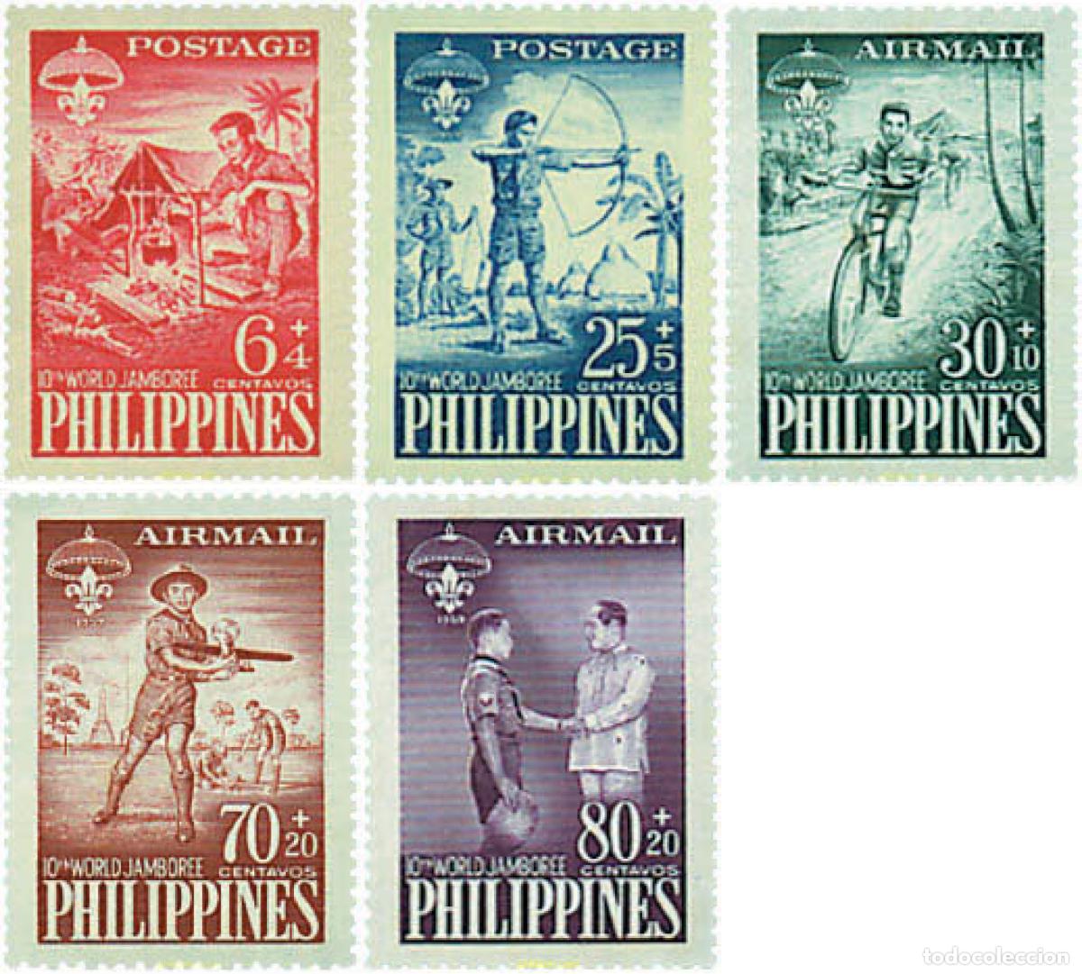 Francobolli: 87416 MNH FILIPINAS 1959 10 JAMBOREE MUNDIAL EN MANILA