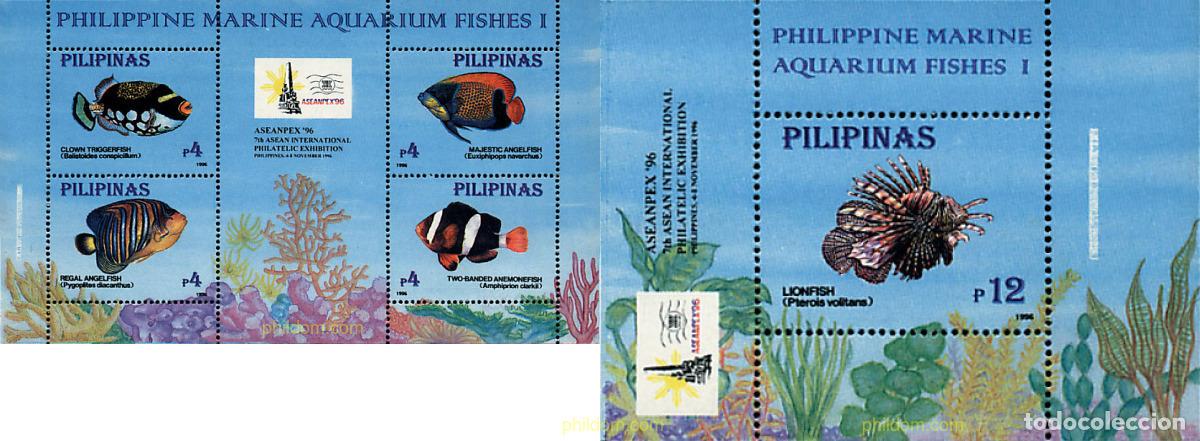 Sellos: 75875 MNH FILIPINAS 1996 PECES DE ACUARIOS FILIPINOS