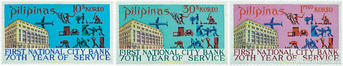 Sellos: 40951 MNH FILIPINAS 1971 75 ANIVERSARIO DEL FIRST NATIONAL BANK