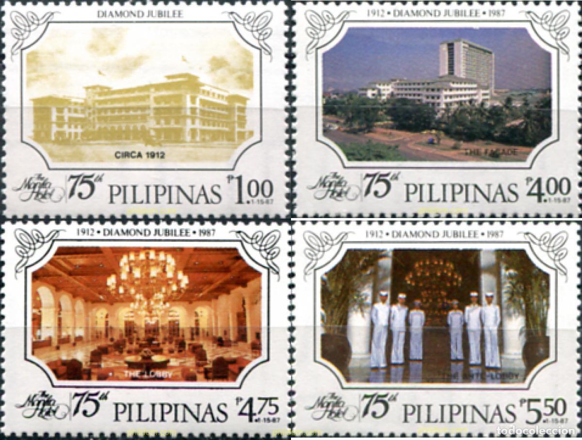 Sellos: 40957 MNH FILIPINAS 1987 75 ANIVERSARIO DEL HOTEL MANILA