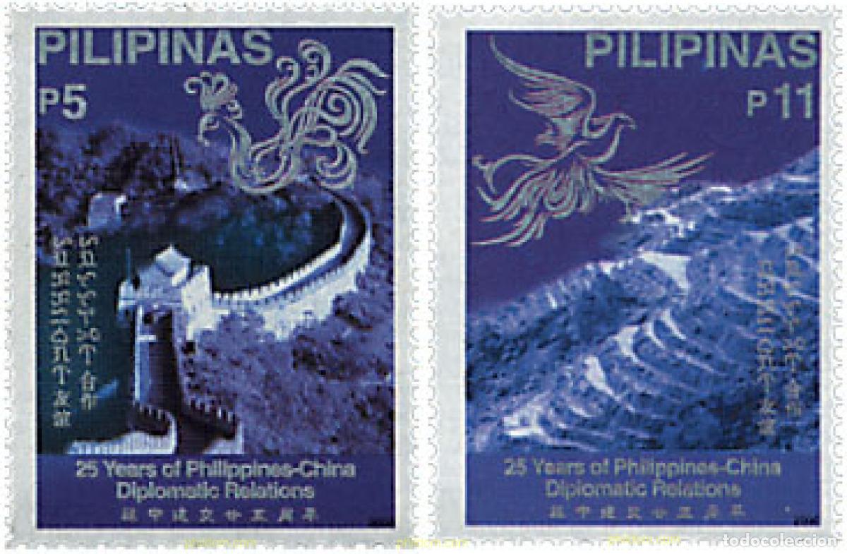 Sellos: 53092 MNH FILIPINAS 2000 25 A&Ntilde;OS DE RELACIONES DIPLOMATICAS CON LA CHINA