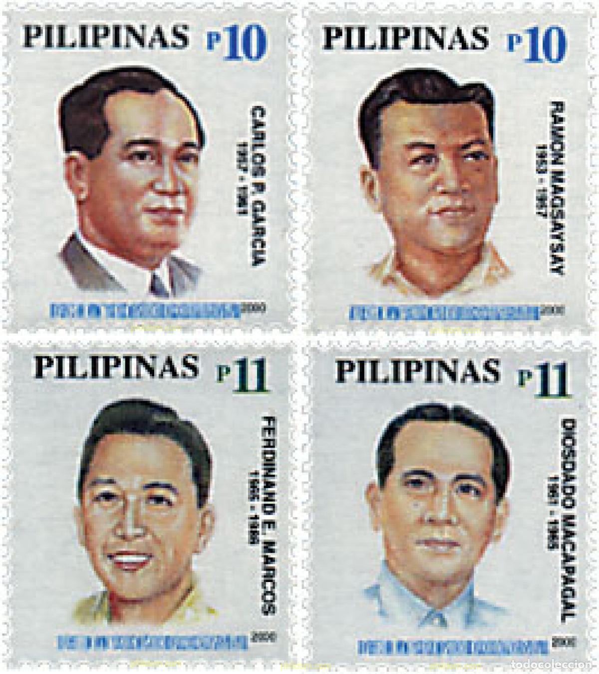 Sellos: 53085 MNH FILIPINAS 2000 MOTIVOS VARIOS. PRESIDENTES