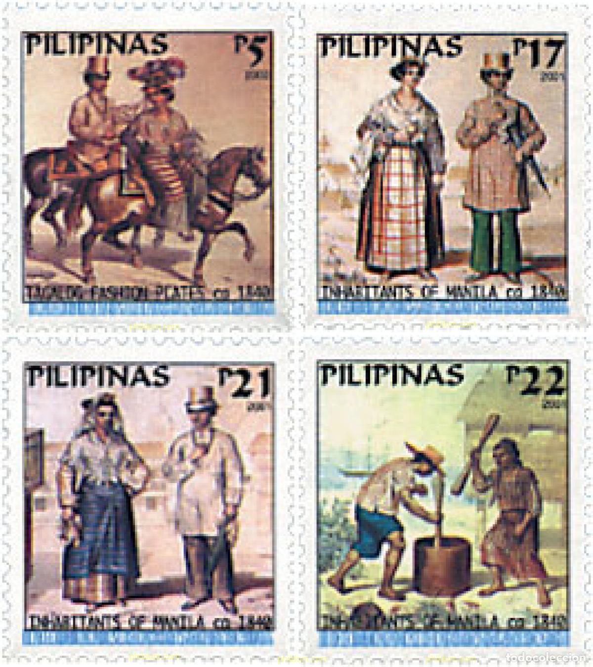 Sellos: 93792 MNH FILIPINAS 2001 TRAJES TRADICIONALES