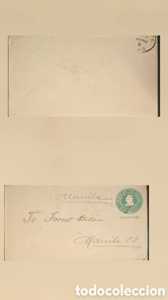 Sellos: CA) Philippines (Under colonial administration of the United States)Circa.1906 - 1910. It is address