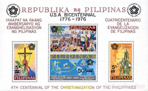 Sellos: 148925 MNH FILIPINAS 1976 BICENTENARIO DE LA INDEPENDENCIA DE LOS ESTADOS UNIDOS