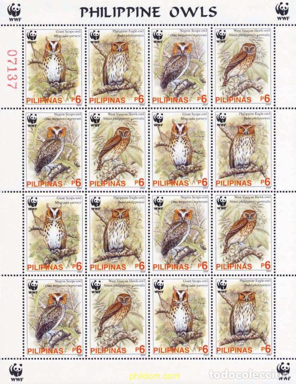 Sellos: 147918 MNH FILIPINAS 2004 BUHOS FILIPINOS