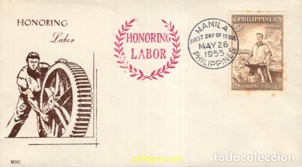 Sellos: 731665 MNH FILIPINAS 1955 EN HONOR AL TRABAJO