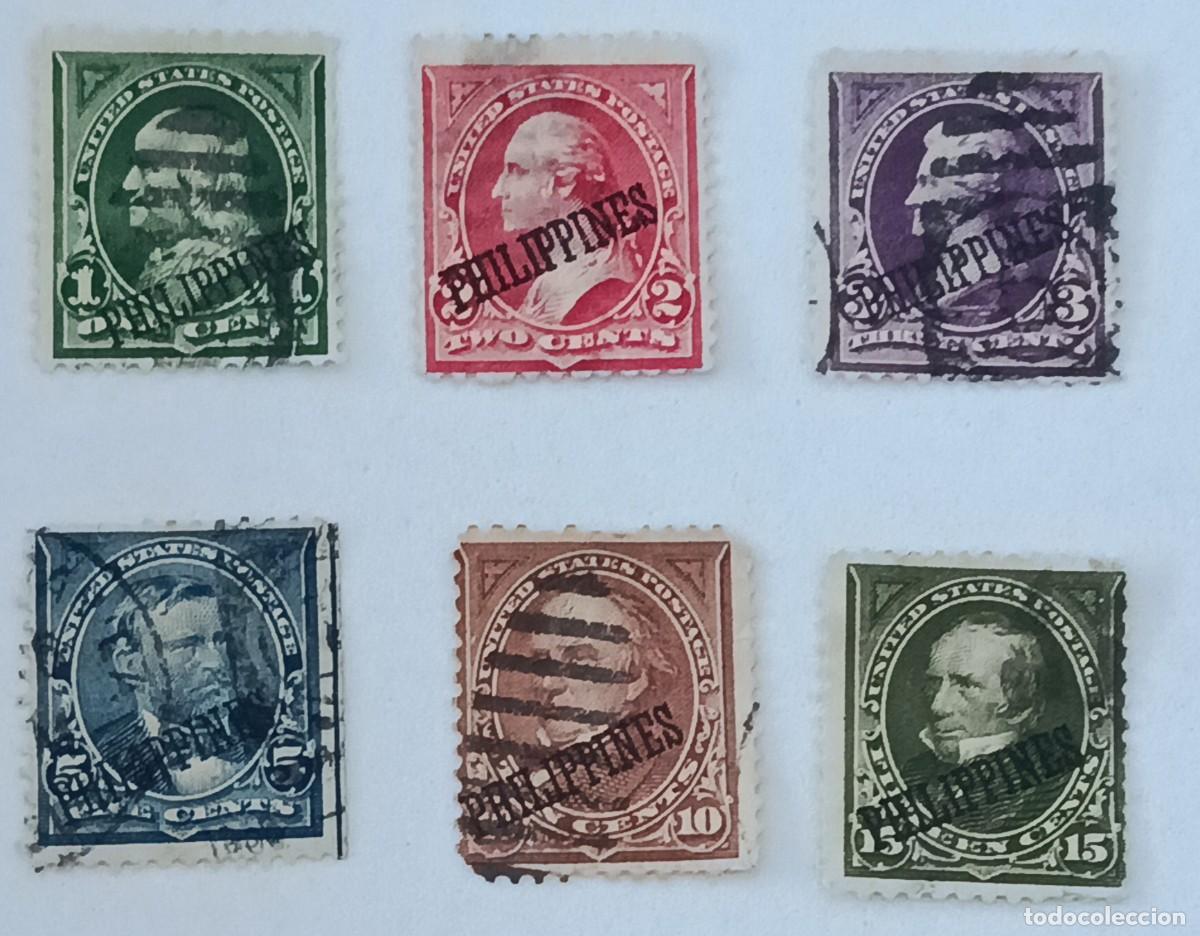 Sellos: Sellos Filipinas 1899 -1901 Ocup. estadounidense. Sellos Estados Unidos sobrecargados: PHILIPPINES