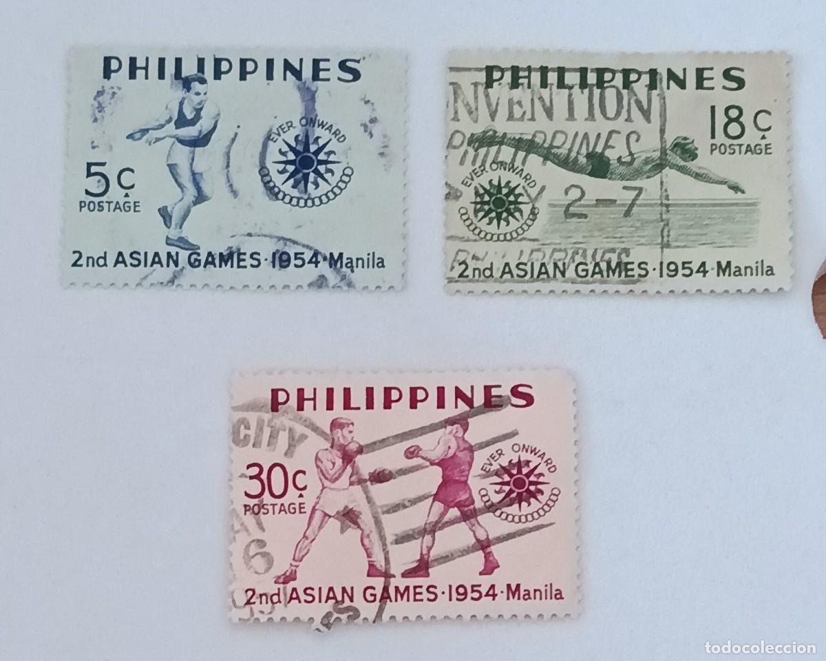 Sellos: Sellos Filipinas 1954 II Juegos deportivos asi&aacute;ticos. Manila.