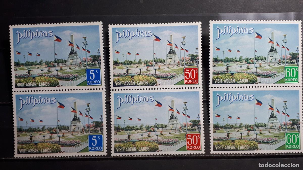 Sellos: FILIPINAS. A&Ntilde;O 1972. **. YVERT 845/7. Pareja