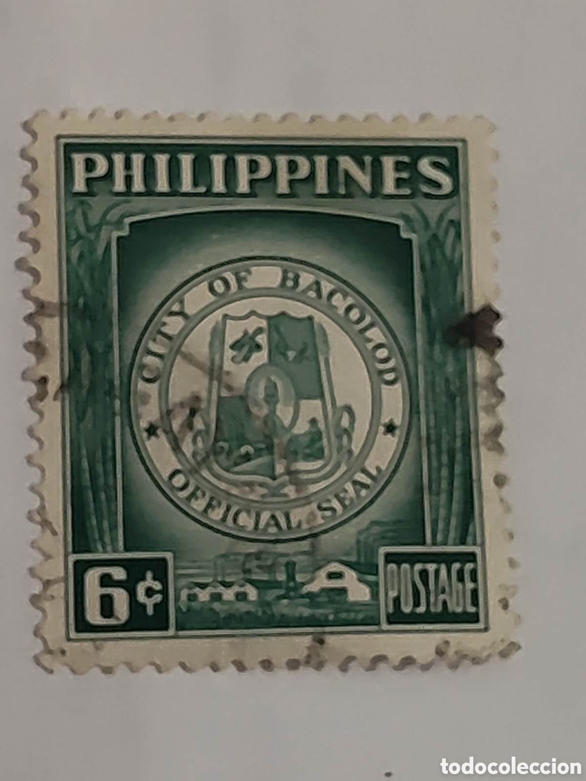 Sellos: Sello de Filipinas Escudo de la ciudad de Bacolod 1959 usado