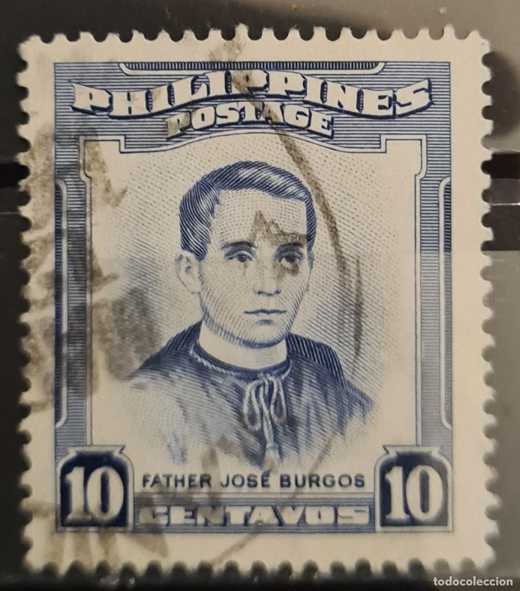 Sellos: Sello usado de Filipinas 1955: Padre Jos&eacute; Burgos