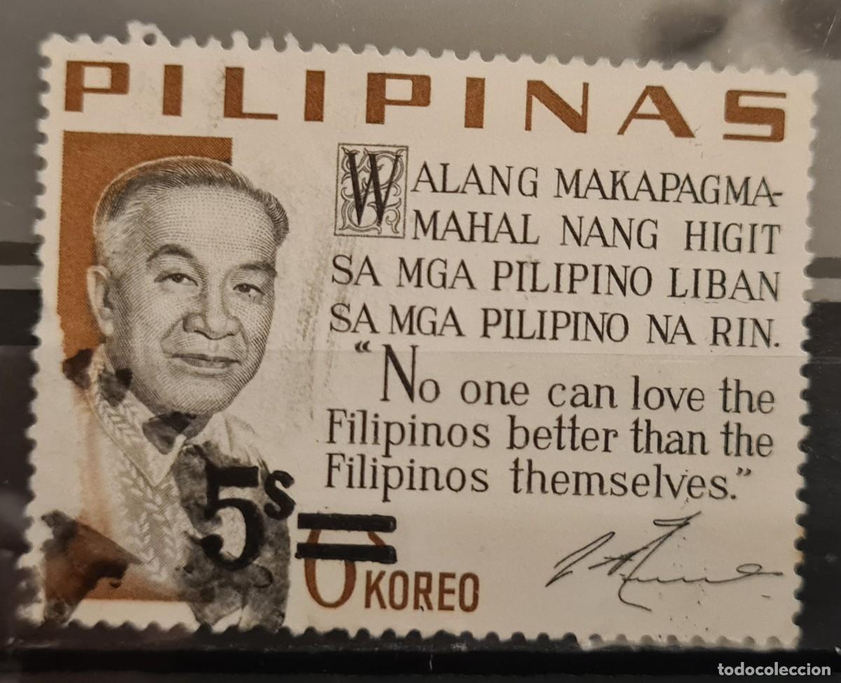 Sellos: Sello usado de Filipinas 1968: sello de 1966 sobrecargado
