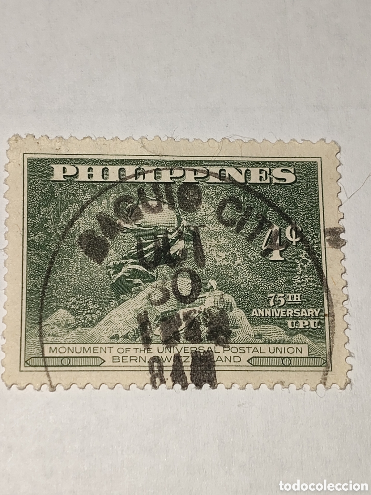 Sellos: Sello de Filipinas 75 aniversario de la Uni&oacute;n postal Universal 1949 usado