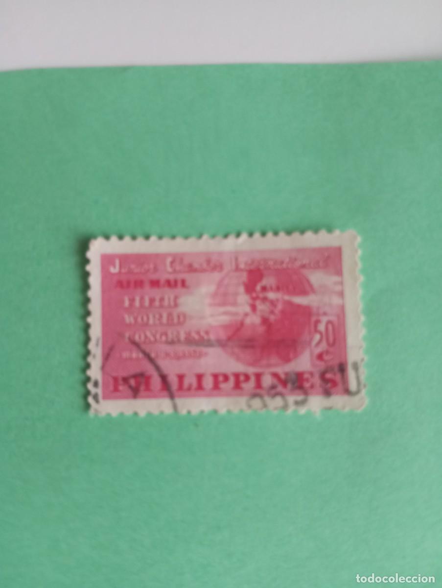 Sellos: FILIPINAS, CORREO A&Eacute;REO, 1950, PRIMER CONGRESO POSTAL
