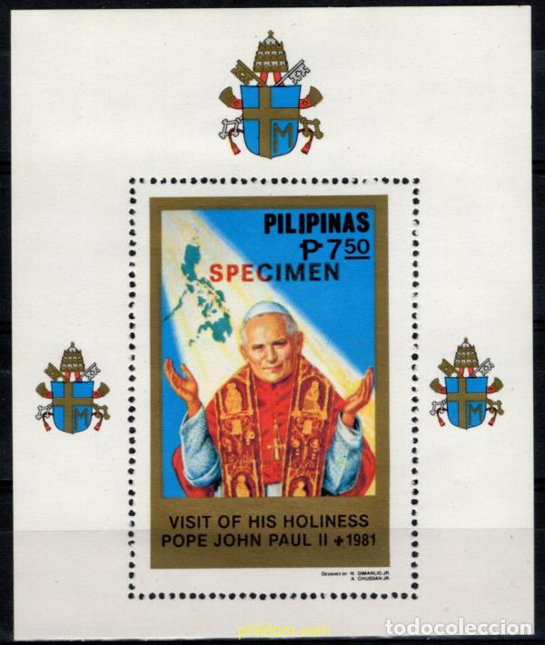 Sellos: 794563 MNH FILIPINAS 1981 VISITA DEL PAPA JUAN PABLO II
