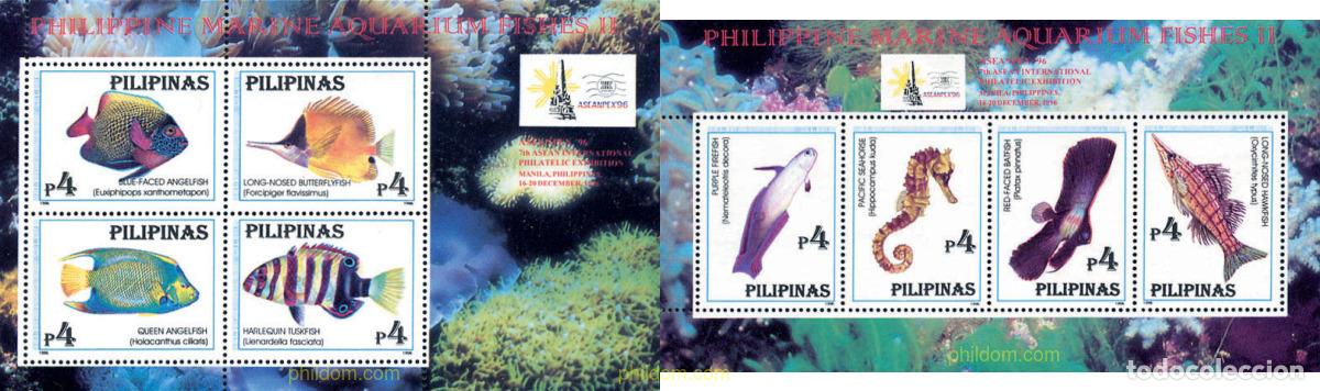 Sellos: 75877 MNH FILIPINAS 1996 PECES DE ACUARIOS FILIPINOS