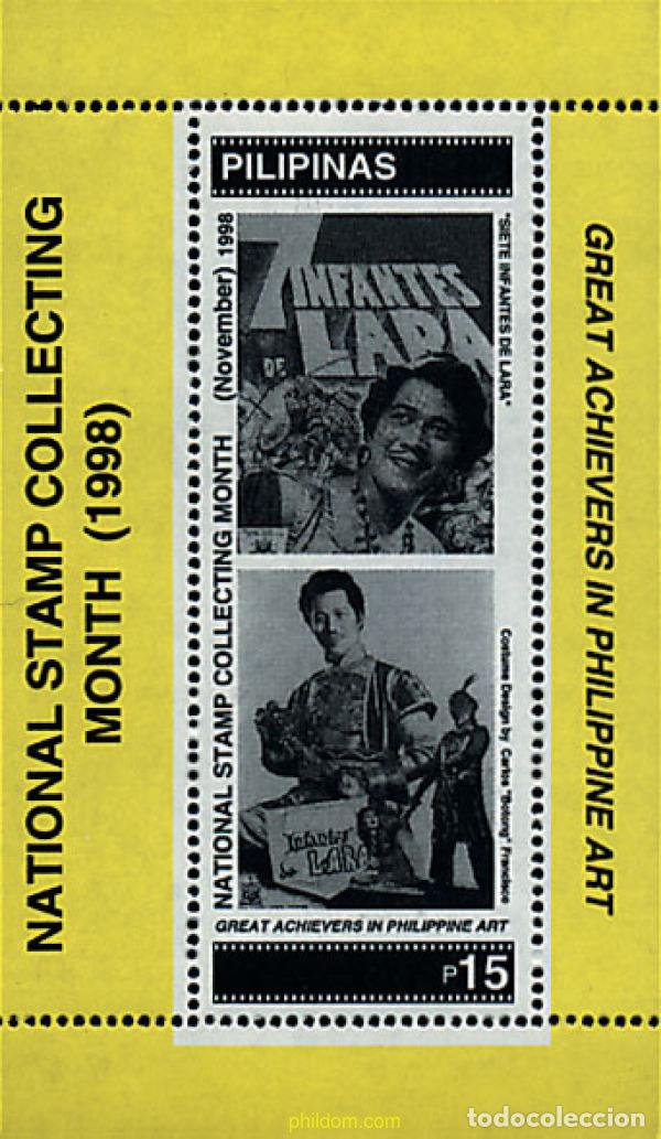 Sellos: 53133 MNH FILIPINAS 1998 MES DE LA FILATELIA. CARTELES DE CINE