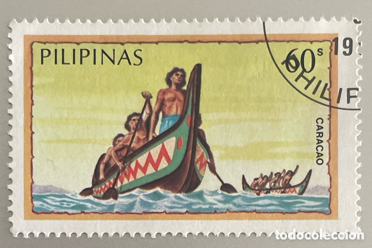 Sellos: Filipinas. Transporte mar&iacute;timo. Canoas. 1984 - Foto 1