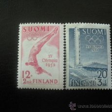 Sellos: FINLANDIA 1951 IVERT 382/3 * PRO JUEGOS OLÍMPICOS DE HELSINKI - DEPORTES. Lote 22569640