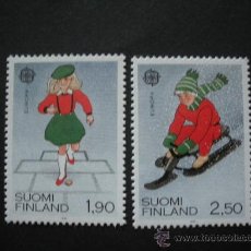 Sellos: FINLANDIA 1989 IVERT 1042/3 *** EUROPA - JUEGOS INFANTILES. Lote 29268893
