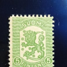 Sellos: FINLANDIA SUOMI 5, ESCUDO ARMAS, AÑO 1900.