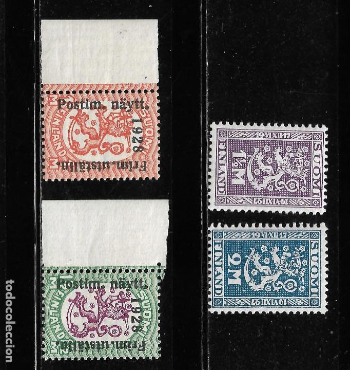 Selos: FINLANDIA 1927/1928, SERIES COMPLETAS LE&Oacute;N RAMPANTE. MNH.