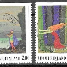 Sellos: SELLOS USADOS DE FINLANDIA 1990, YT 1080/ 82 + 1084