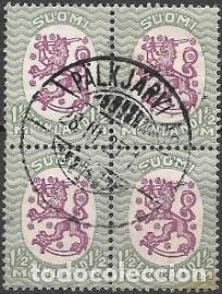 Sellos: FINLANDIA-SELLOS A&Ntilde;OS 1925-ESCUDO NACIONAL-USADOS-DENTADO 14&frac14; x 14