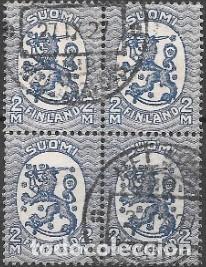 Sellos: FINLANDIA-SELLOS A&Ntilde;OS 1925-ESCUDO NACIONAL-USADOS-DENTADO 14&frac14; x 14