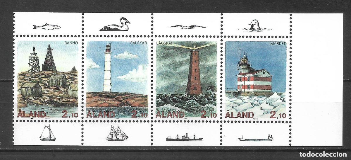 Sellos: finlandia aland 1992 scott 67 a hoja bloque ** mnh faros 23&euro; - 31/2