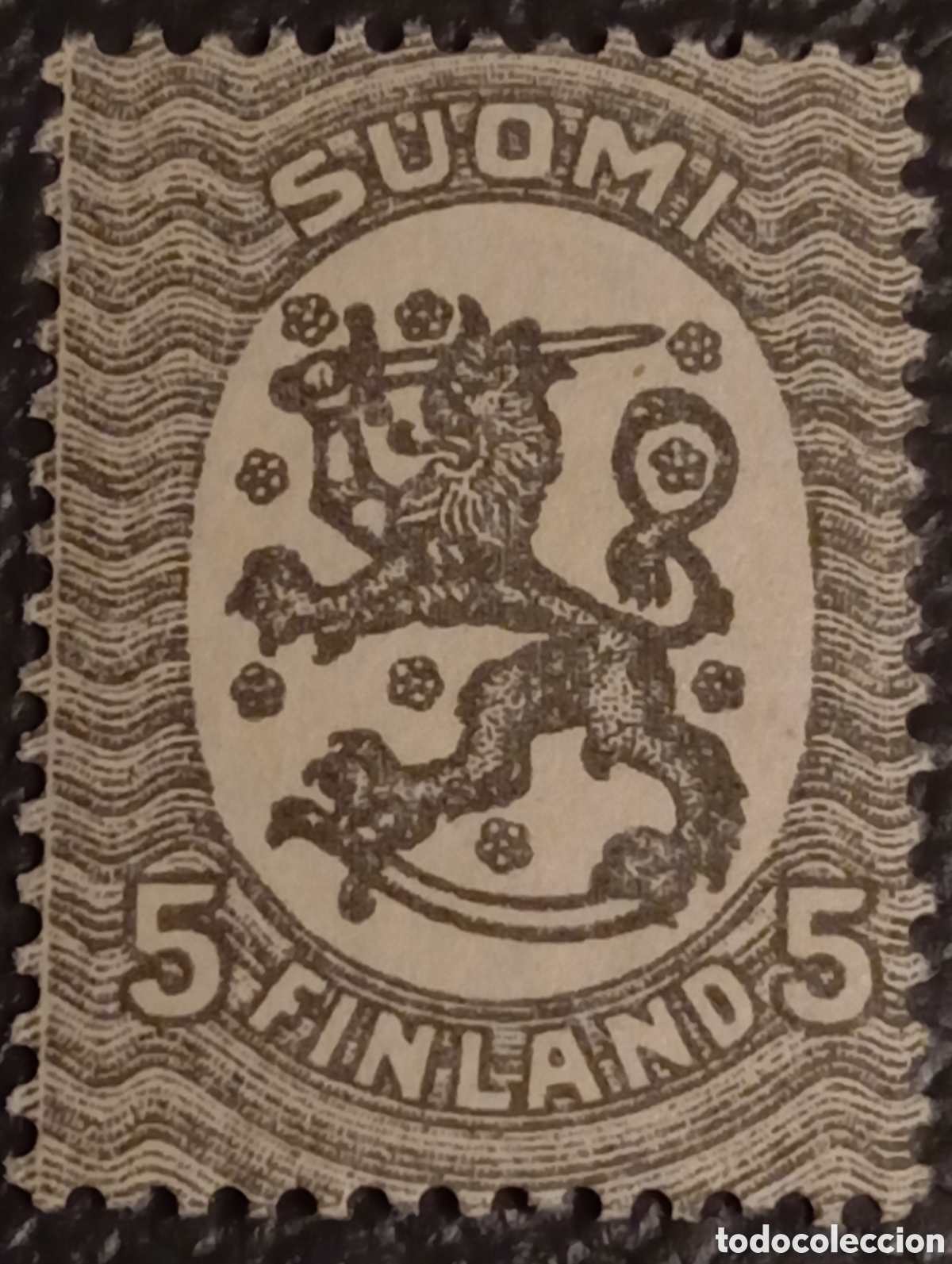 Sellos: Finlandia 1917 - Escudo de Armas Le&oacute;n - 5 Penni&auml; - Nr. 73 (Facit/Michel) - MNH