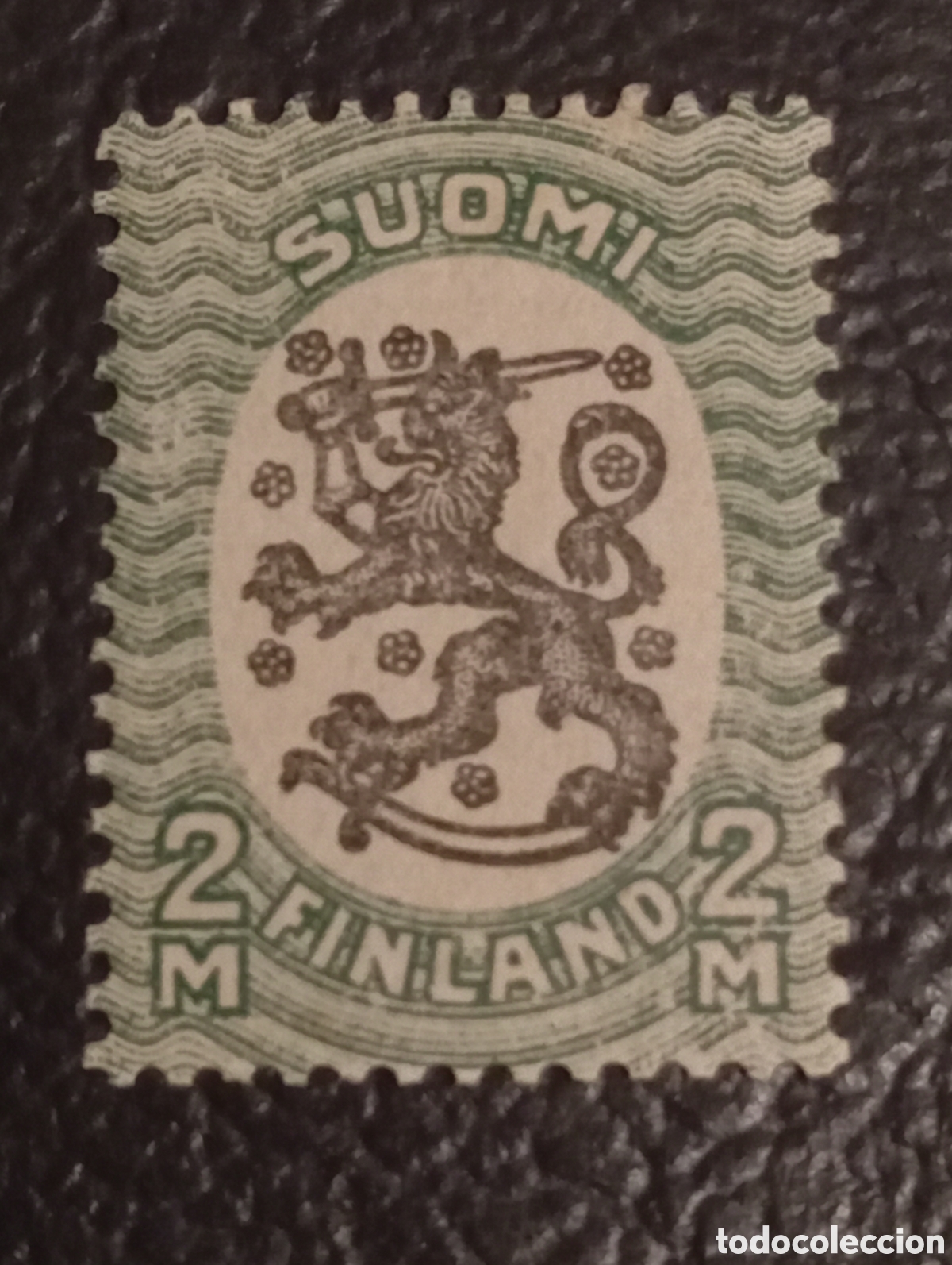 Sellos: Finlandia 1917 - Sello Le&oacute;n 2 Marcos - Michel #94A / Scott #108 - MNH