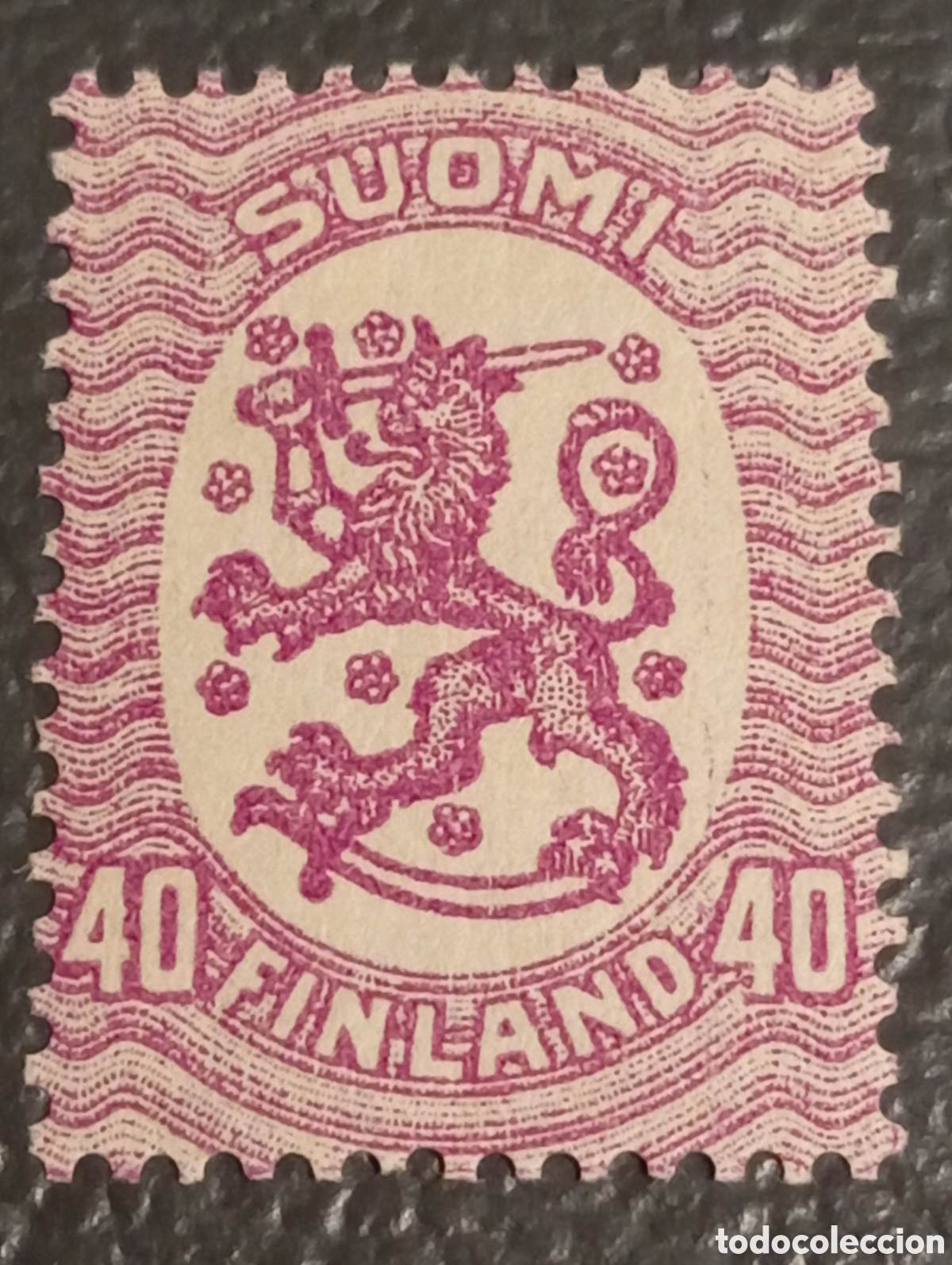 Sellos: Finlandia 1917 - Sello Le&oacute;n 40 Penni&auml; - Michel 79 - MNH Nuevo