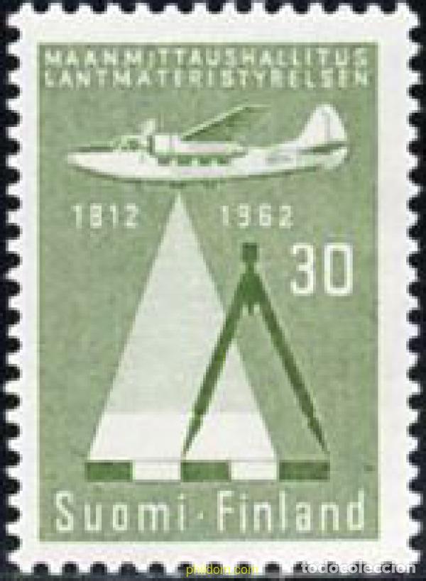 Sellos: 102766 MNH FINLANDIA 1962 150 ANIVERSARIO DEL CATASTRO