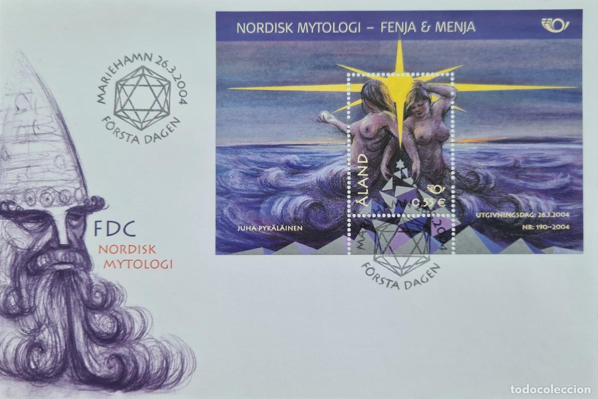 Selos: Sobre de primer d&iacute;a de Aland 2004: mitolog&iacute;a n&oacute;rdica