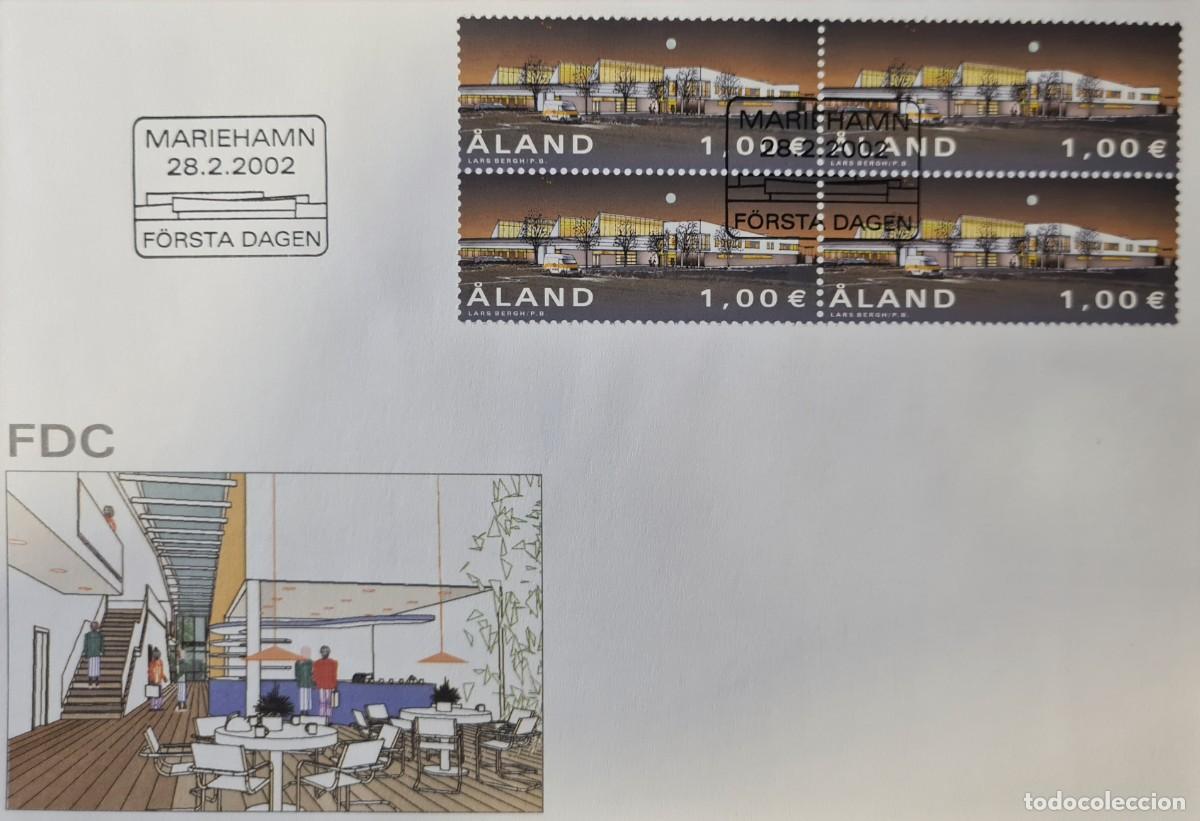 Selos: Sobre de primer d&iacute;a de Aland 2002