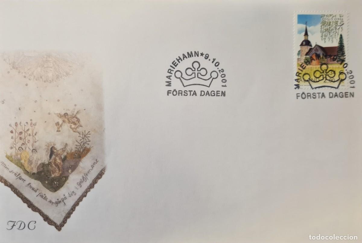Selos: Sobres de primer d&iacute;a de Aland 2001