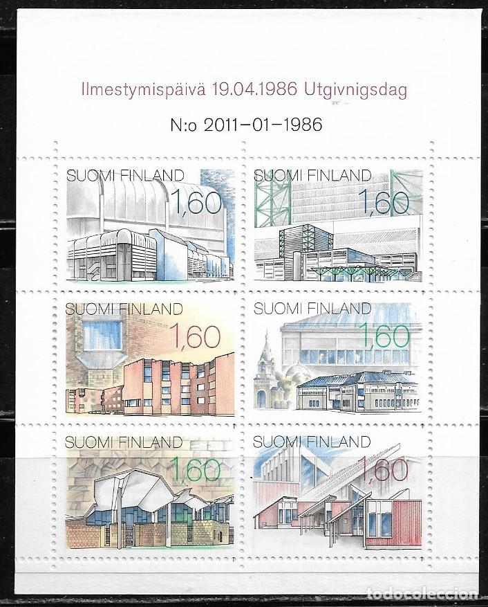Sellos: FINLANDIA 1986, Ivert 951/56 - ARQUITECTURA MODERNA. MNH.