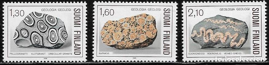 Sellos: FINLANDIA 1986, Ivert 946/48 - MINERALES DE FINLANDIA. MNH.