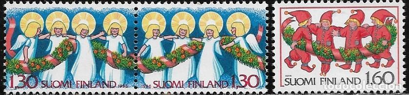 Sellos: FINLANDIA 1986, Ivert 969/71 - NAVIDAD. MNH.